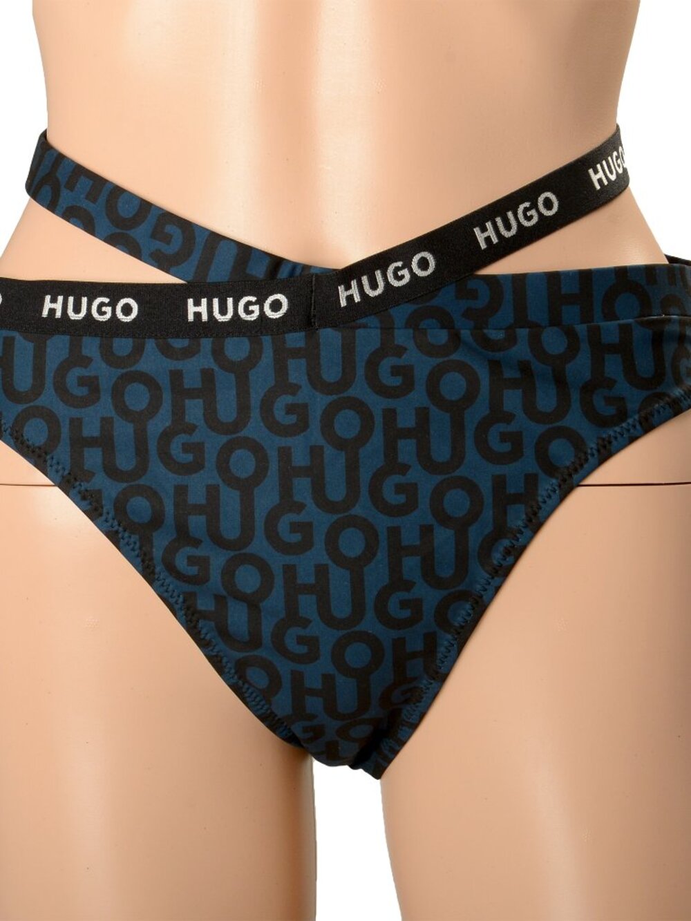 Hugo Boss Women's "Classic Monogram" Swim Bikini Bottom US L IT 44